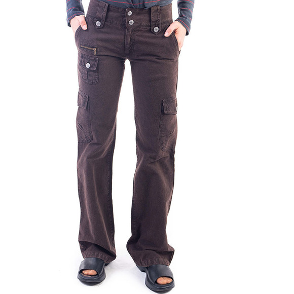 Acquaverde Pants Women size 27 Saddle Brown